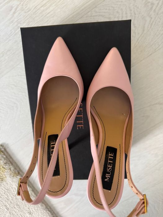 Musette, pantofi toc roz, numarul 36