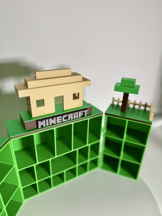 Suport etajera stand figurine Minecraft kinder joy