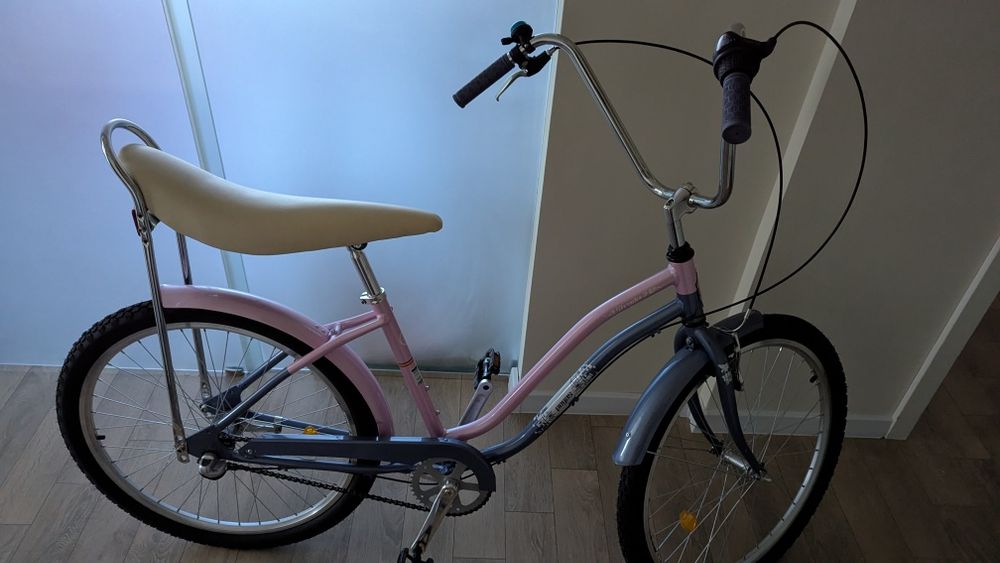 Bicicleta Pegas Strada 2, Cadru aluminiu, 3 viteze, Roz Bujor