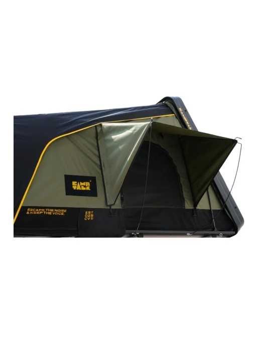 Cort de acoperiș auto CampTalk Silence M pentru 2-3 persoane, 160x210 cm, 58 kg, carcasă rezistentă din ABS, compatibil autovehicule mici, SUV și 4x4