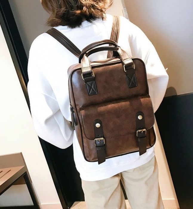 женский классический рюкзак сумка удобная кажанная, размер 26-33 см
ор