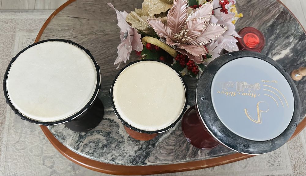 Tarabane aluminiu si lemn cu piele