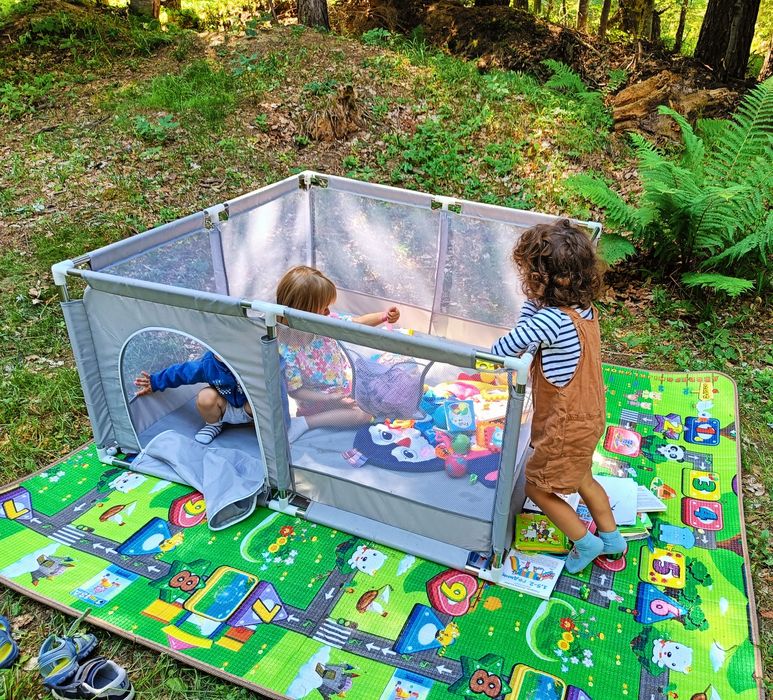 НОВИ! 128х128см Голяма кошара за игра / преграда за бебе заграждение