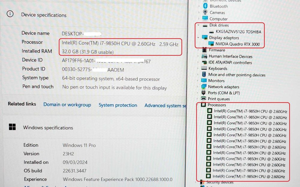HP ZBook 15 G6/Core i7-9850H/RTX 3000 6GB/16GB RAM/512GB SSD/15.6 IPS