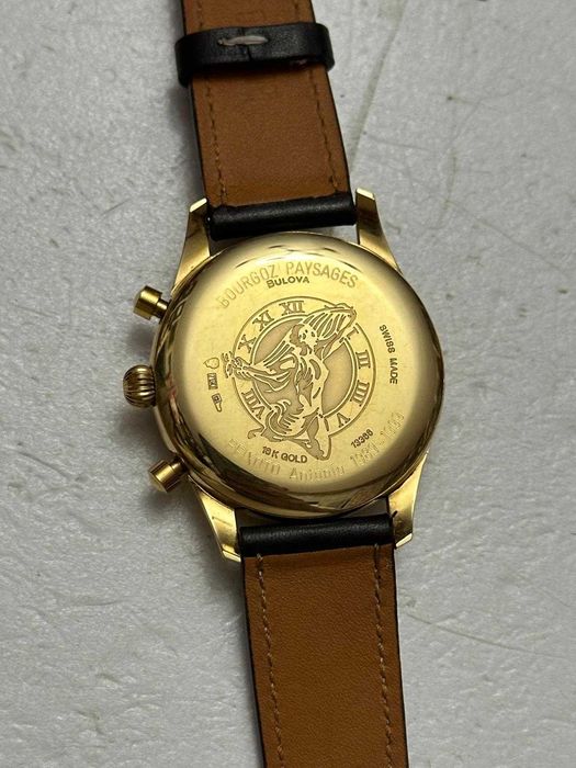 CEAS AUR 18K - BULOVA - Ref. 13366 - Automatic - Chronograph - 38mm - 18g. - Vintage - De colectie - Rar - NOS !