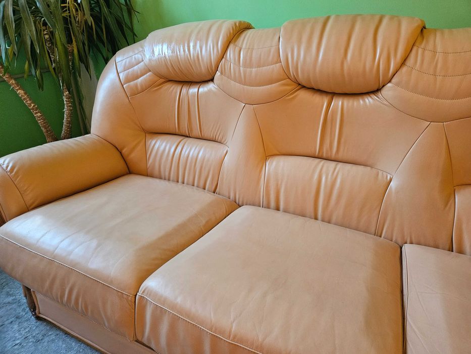 Холна гарнитура, естествена кожа