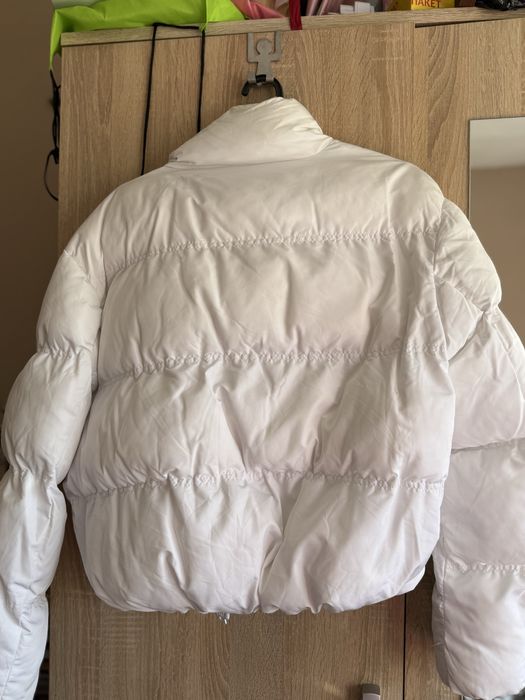 Бяло зимно яке New Yorker с пух