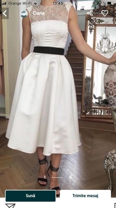 Rochie alba Elisabetta Franchi