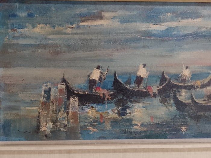 Pictura in ulei pe lemn o lucrare de o foarte buna calitate încadrară