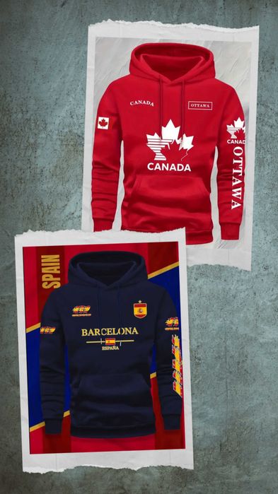 Мъжки суитшърт с качулка, Liverpool, PSG, Barcelona, Canada