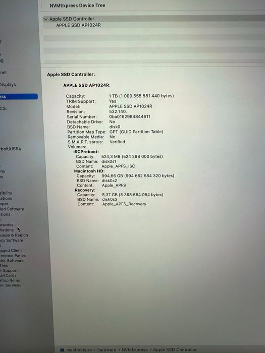 MacBook Pro 16" Space Gray M1 Pro 32GB RAM 1TB SSD