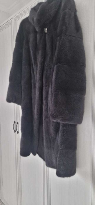 Шуба норковая графит