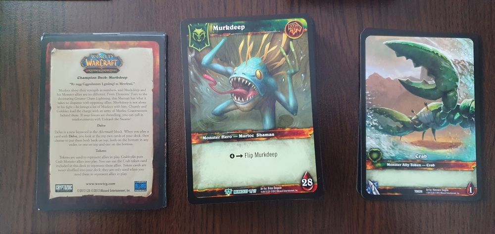 World of Warcraft trading card game WOW TCG Champion decks Class start