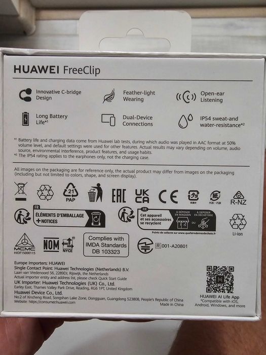 Căști Huawei FreeClip sigilate