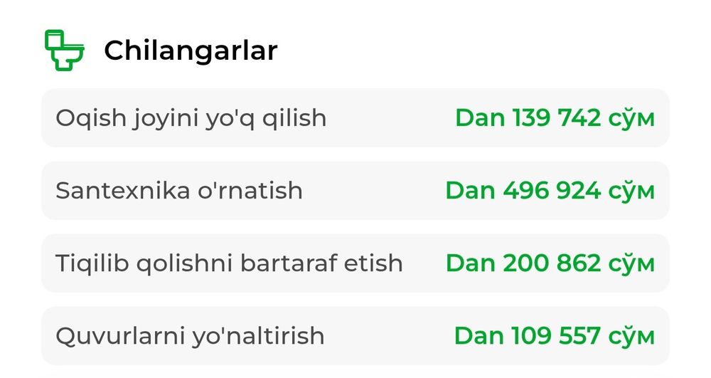 Сантехника ишларини бажарамиз арзон ва сифатли.
