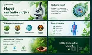 PowerPoint prezentatsiya va Canva dizayn tayyorlayman.
