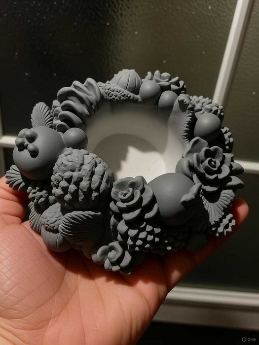 Гипсовый подсвечник раскраска