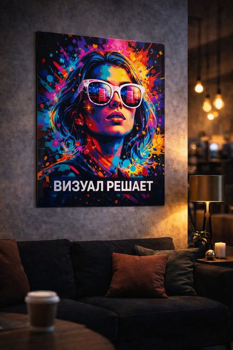 Печать на акриле, стекле и холсте — когда бизнес выглядит стильно