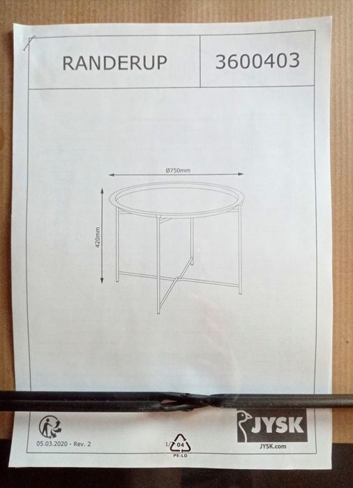 Нова неразпечатвана маса за кафе Randerup