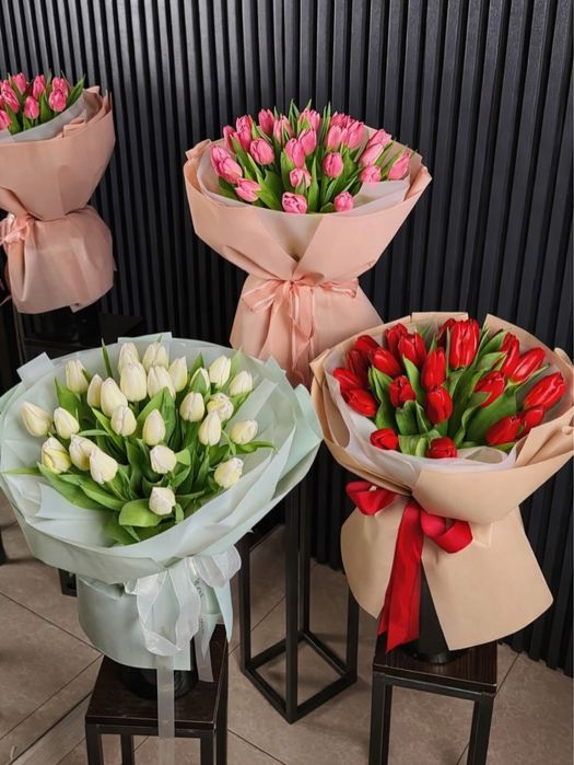 Тюльпаны в розницу профессиональная упаковка