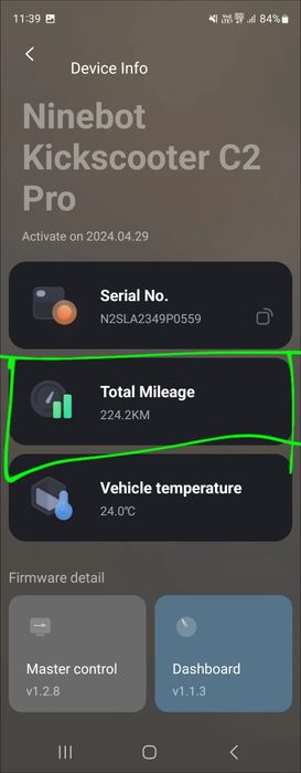 Trotinetă electrică copii Ninebot C2 Pro – ca nouă, 200 km, lumini RGB și limitare din aplicație / schimb