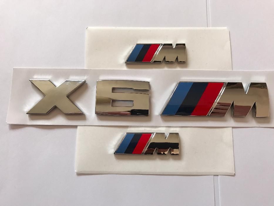Set Emblema BMW X6M aripi/spate abs originale crom