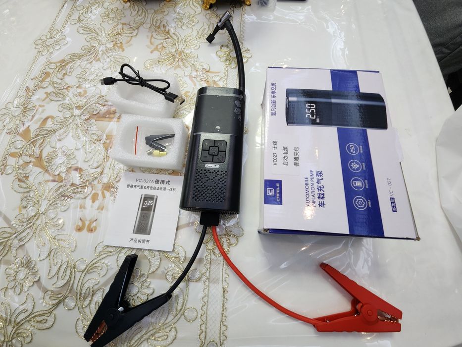 Насос Прикуриватель фонарь повербанк аккумулятор для Запуска машины