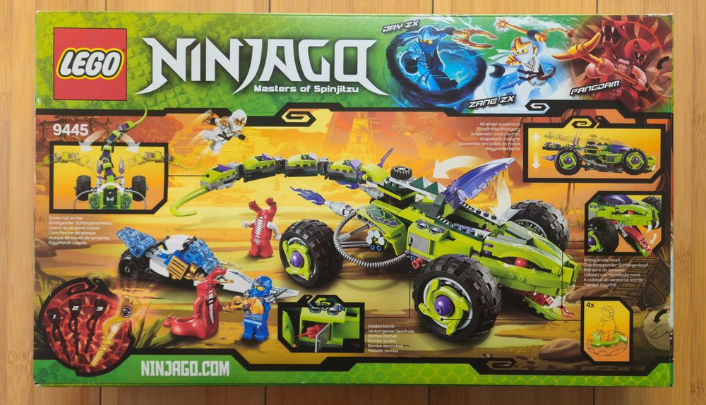 Set LEGO Ninjago SIGILAT 9445 Fangpyre Truck Ambush