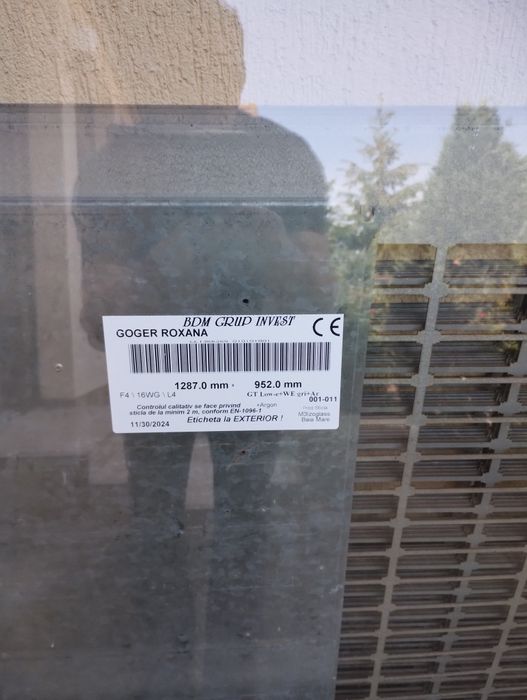 Vind geam termopan 129x95cm nou