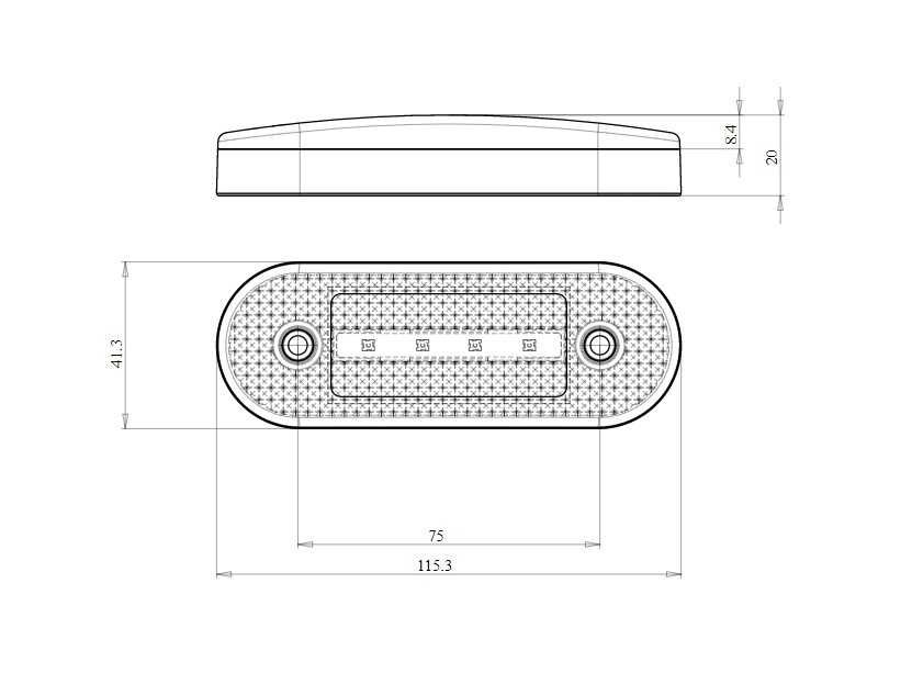 LED Светодиоден Габарит Оранжев Жълт Неон Ефект Три Функции 12V 24V