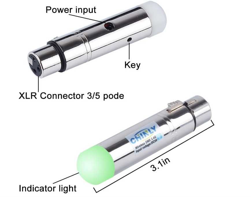 CHINLY DMX 512 wifi DFI DJ Wireless System Receiver+Transmitter 2.4Ghz