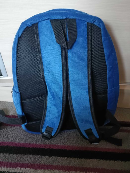 Синя раница Стич плюш