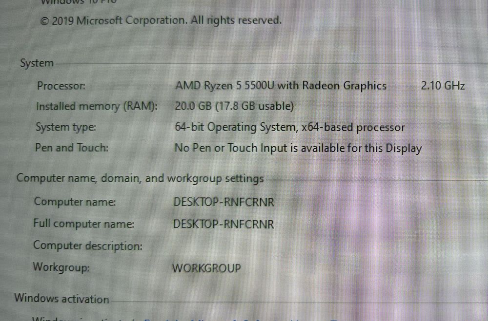 Laptop LENOVO -17"+20 GB RAM+4Tb SSD