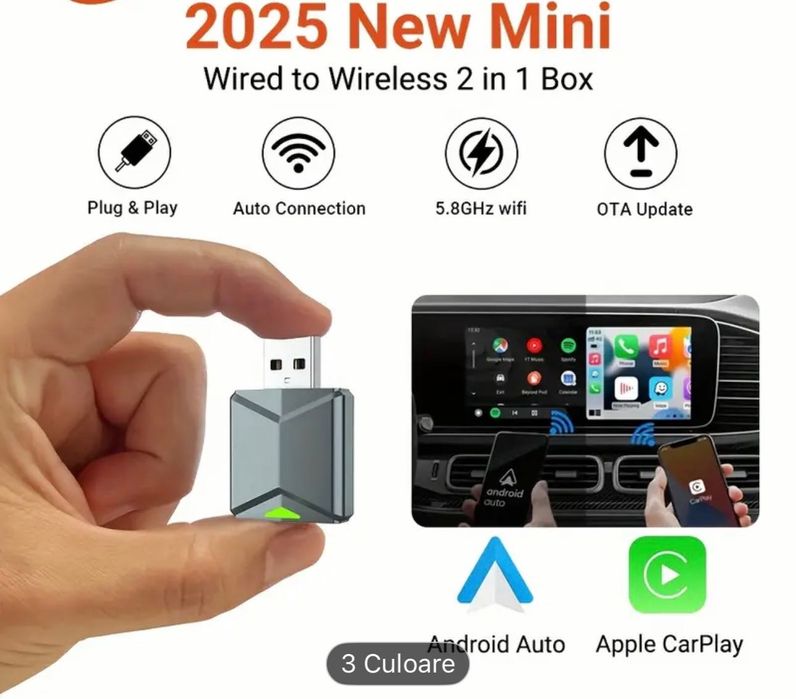 Adaptor apple carplay si android universal nou