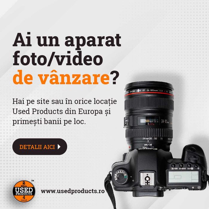 Aparat foto DSLR Canon EOS 250D, 24.1 Mp 4K, 18-55mm | UsedProducts.ro