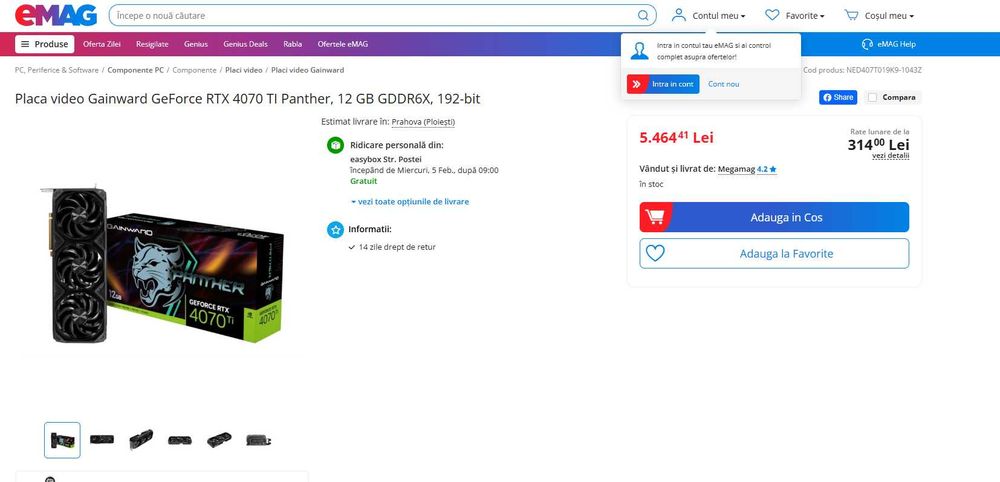 Gainward GeForce RTX™ 4070 Ti Panther