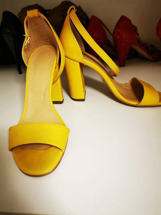 Sandale dama piele mărimea 39 și toc 10 cm