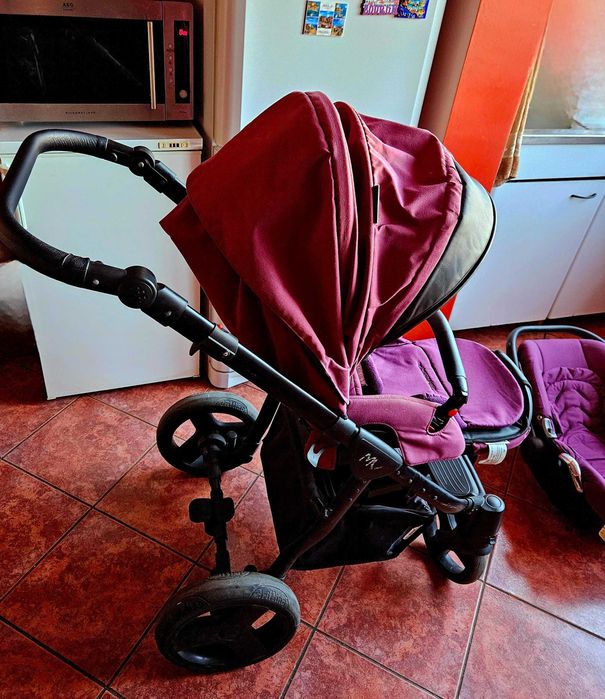 Комбинирана количка Baby Active Mommy 3в1 Plum