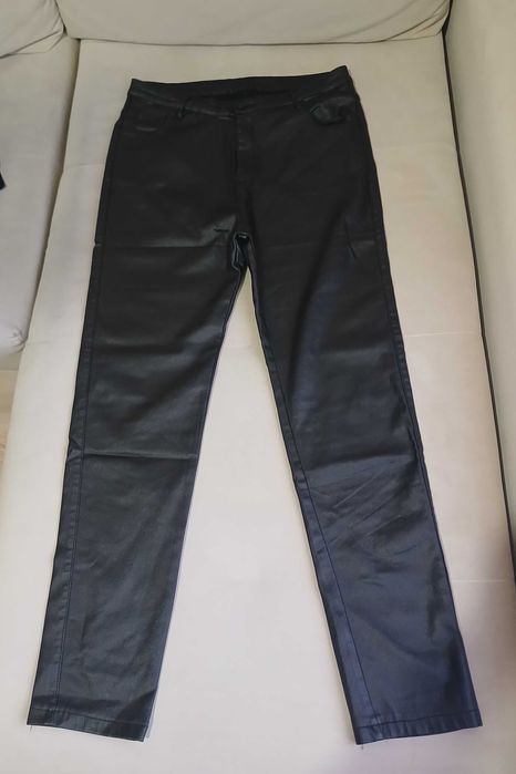 Только до 1 мая! Брюки джеггинсы кожаные скинни, большой размер