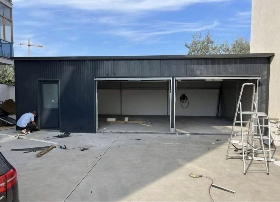 Garaje auto pe structura meralica