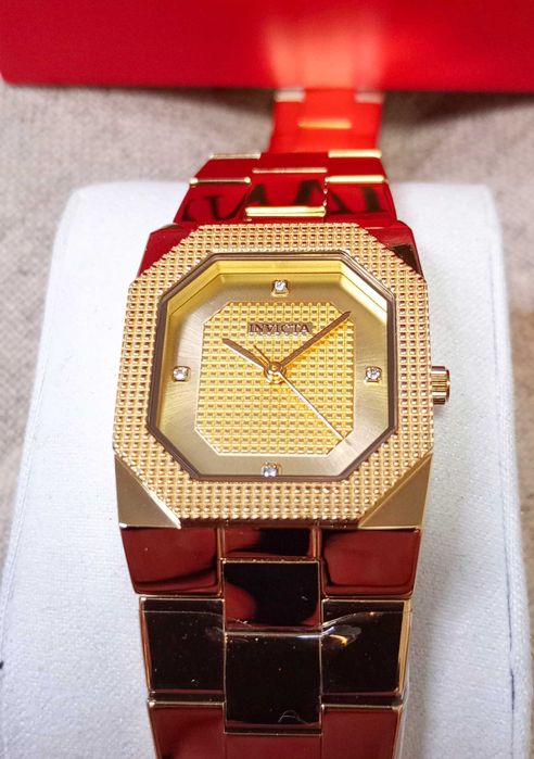 Ceas Invicta Cuadro Lady - 27mm, Yellow Gold
