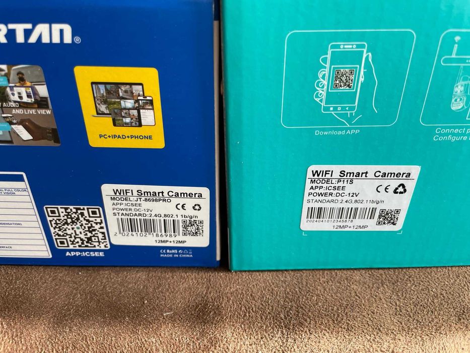 iCsee 12MP- двойна smart камера, външна WiFi- влагоустойчива, 2 модела