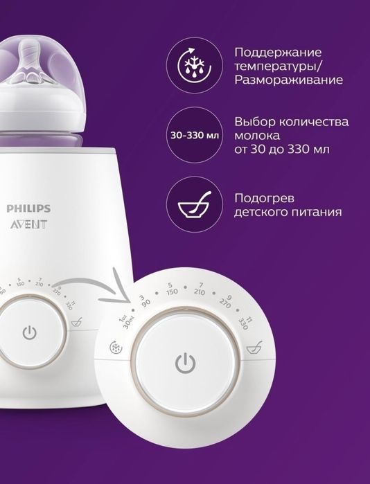 Быстрый подогрев бутылочек SCF358/00