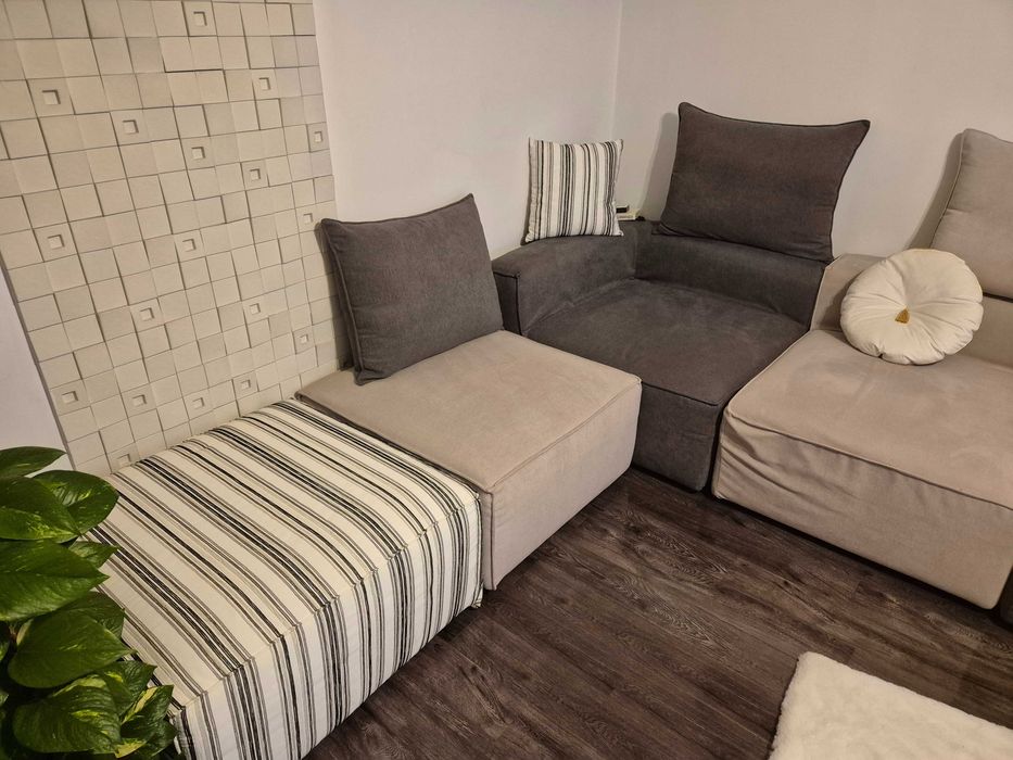 Canapea Modulara (6 module) & Bonus saltea spuma Dormeo