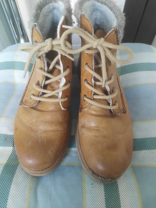 RIEKER 100% оригинални ботуши естествена кожа (стават за сняг и киша)