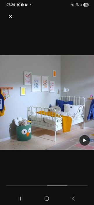 Pat Ikea extensibil+somiera+saltea