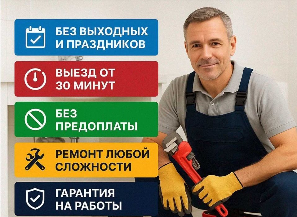 Сантехник на дом срочный выезд все районы