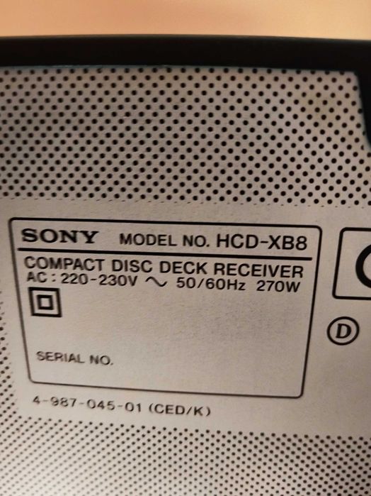SONY XB8AV 320w nominal - 560 max power. Първото домашно кино. 180 евро е цената.