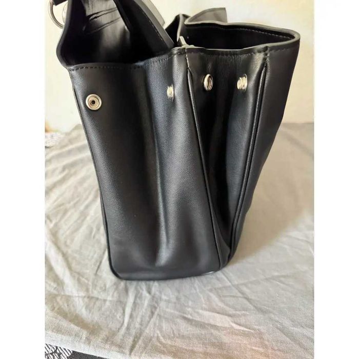 Balenciaga черна чанта баленсиага голяма дълга дръжка естествена кожа