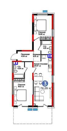 Готовая 3ком квартира на 1 этаже с терассой, ПОСЛЕДНЯЯ,есть Ипотека (8